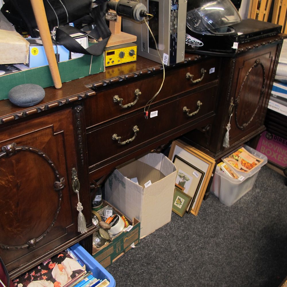 Lot 1035: A Georgian Revival Mahogany Sideboard
