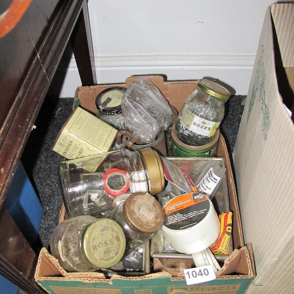 Lot 1040: An Assortment of Household Sundries, Kitchen Glassware, and...