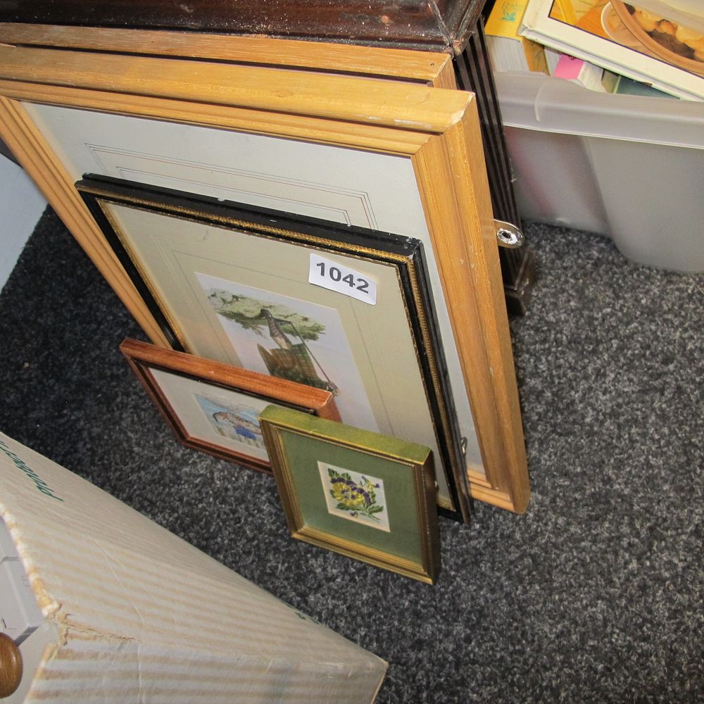 Lot 1042: A Collection of Framed Decorative Prints and Illustrations