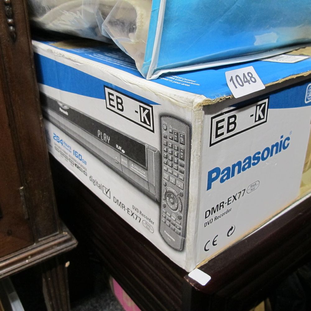 Lot 1048: Panasonic DMR-EX77 160GB HDD DVD Recorder in Original...