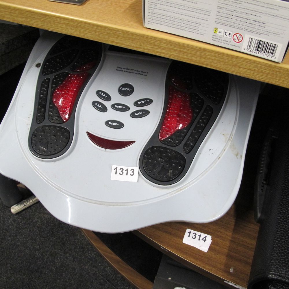Lot 1313: Electronic EMS Foot Massager and Circulation Booster. Note:...