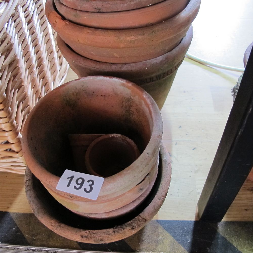 Lot 193: a collection of various teracotta pots