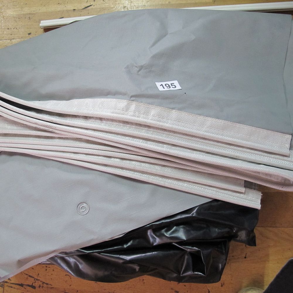 Lot 195: believed to be ground sheet/awning for caravan