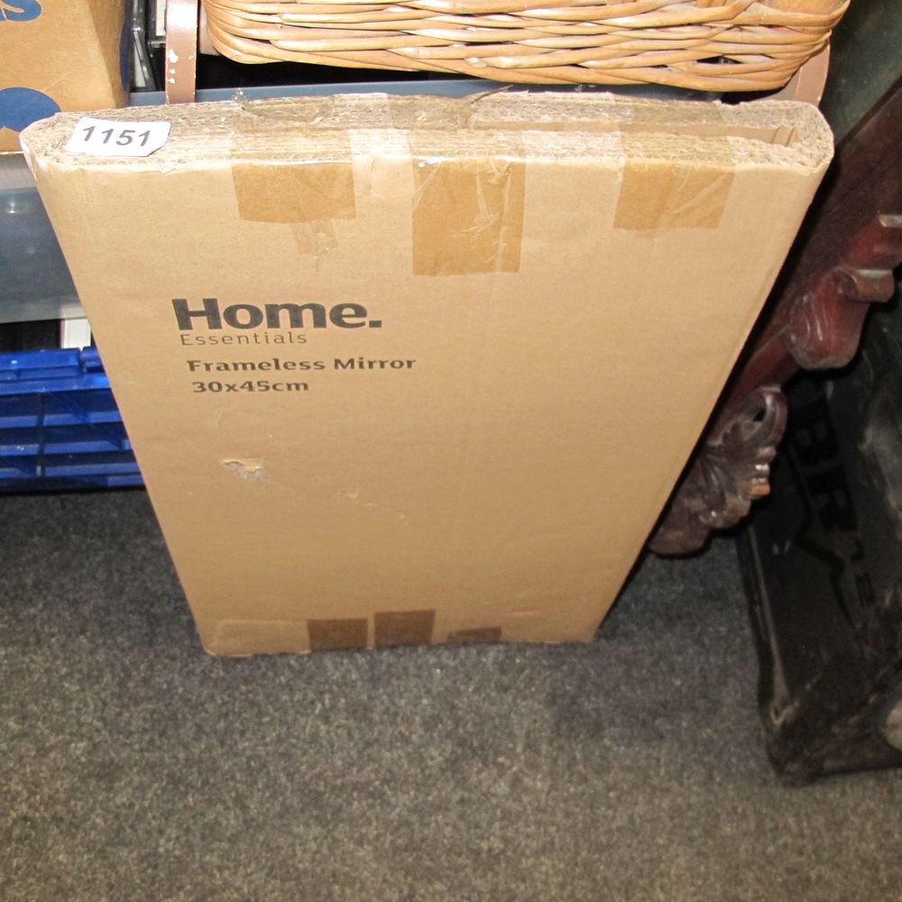 Lot 1151: Home Essentials Frameless Wall Mirror