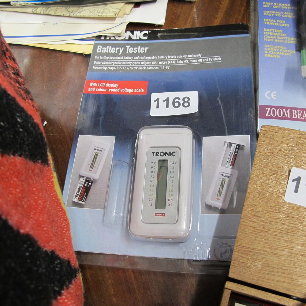 Lot 1168: Tronic Digital Battery Tester with LCD Display