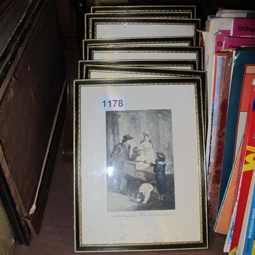 Lot 1178: A Set of Framed Stipple Engravings After Francis...