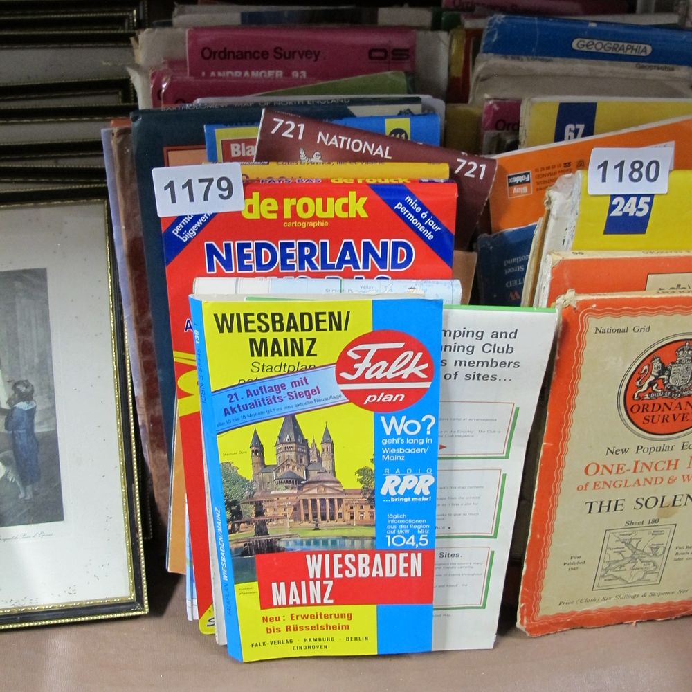 Lot 1179: A Collection of Vintage European Travel Maps and...