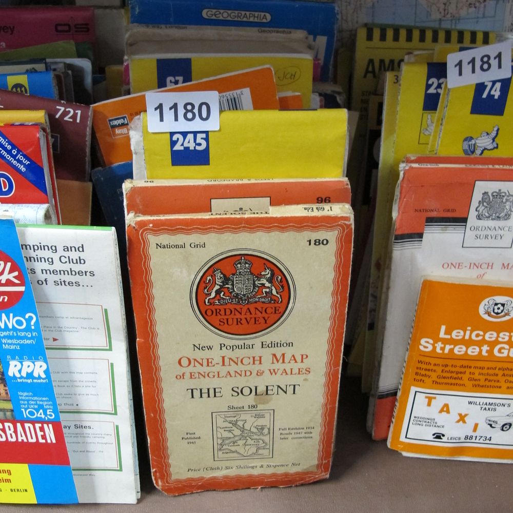 Lot 1180: A Collection of Vintage Topographical Maps and Local...