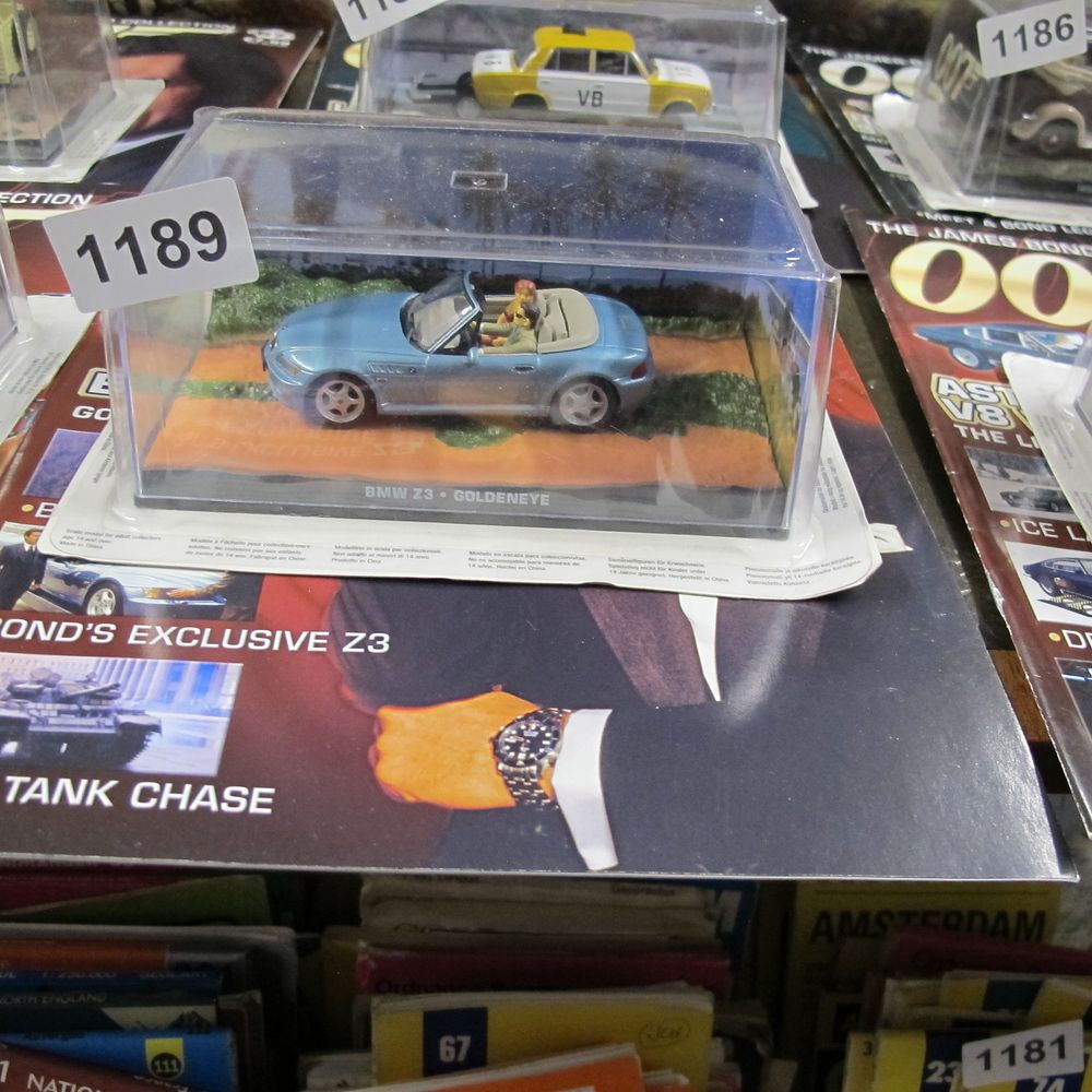 Lot 1189: An Assortment of James Bond Car Collection 1:43...