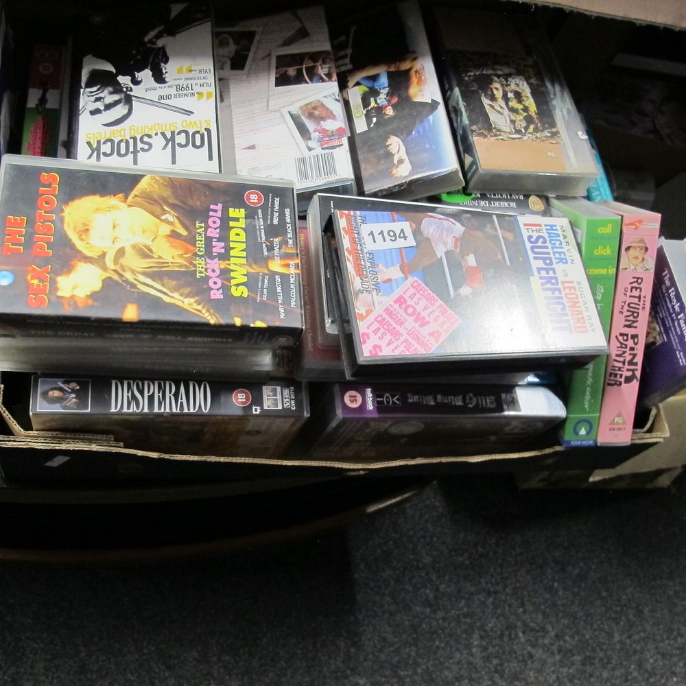 Lot 1194: An Assortment of VHS Videotapes Including Film and...