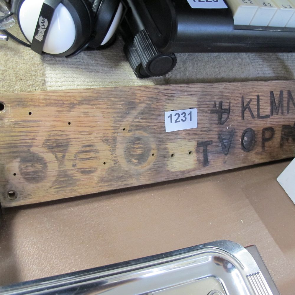 Lot 1231: A Collection of Vintage Items Including a Stencilled...