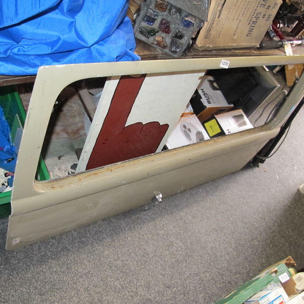 Lot 1258: A mid-20th century classic British vehicle door shell