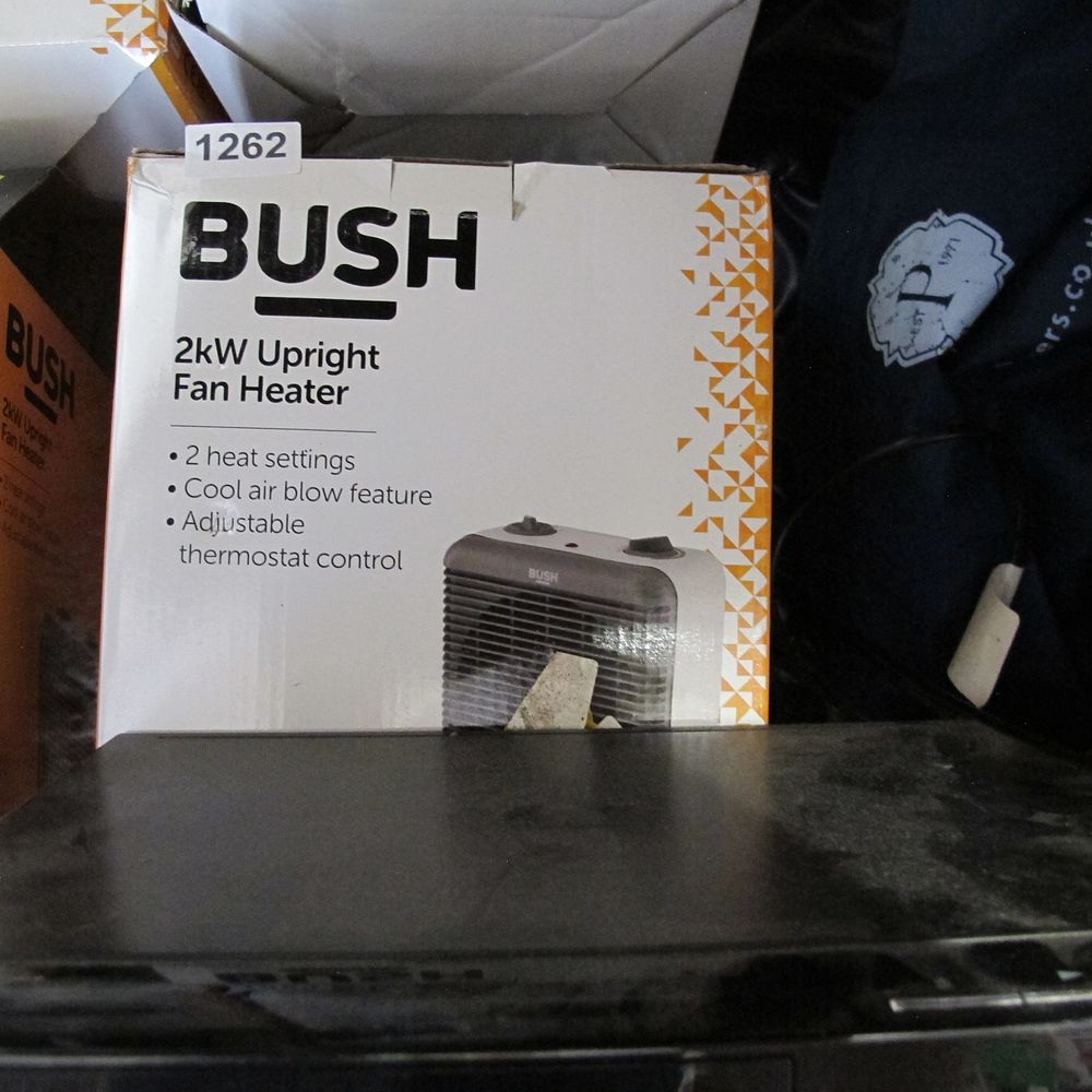 Lot 1262: A Bush 2kW Upright Fan Heater in Original...