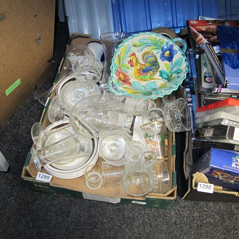 Lot 1299: An Assortment of Domestic Glassware and Ceramic Tableware...