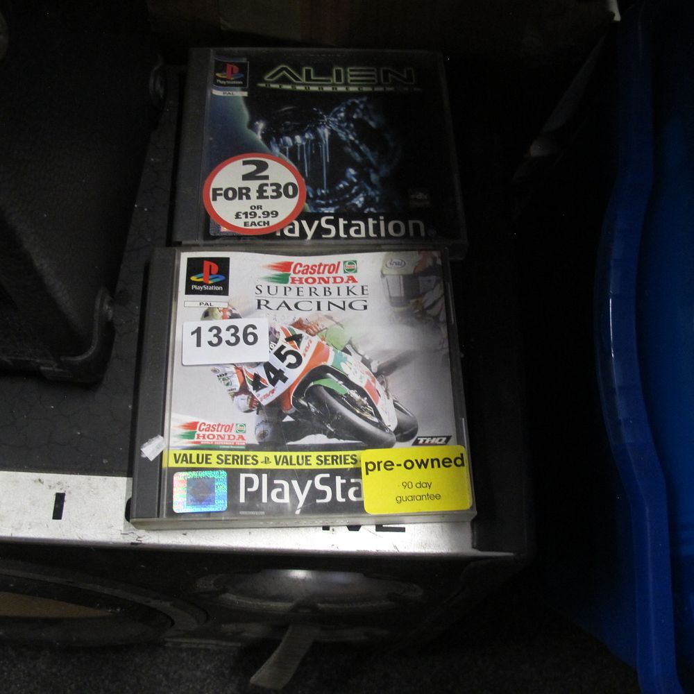 Lot 1336: A Pair of Sony PlayStation PAL Video Games...