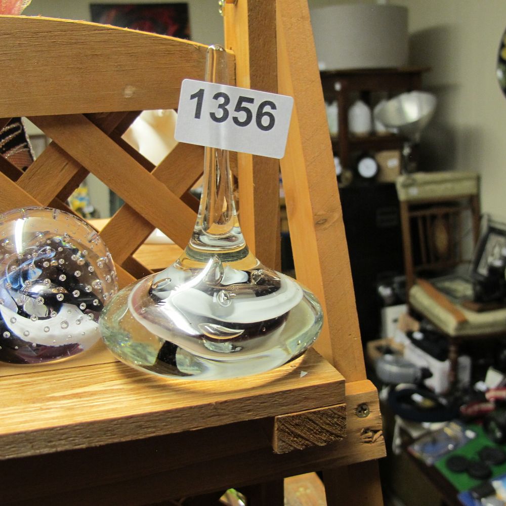 Lot 1356: A Pair of Studio Art Glass Pieces including...