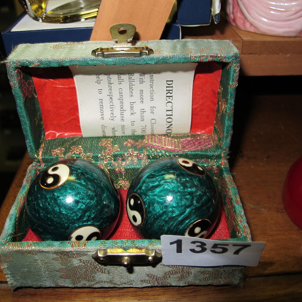 Lot 1357: A Pair of Chinese Cloisonné Enamel Baoding Health...