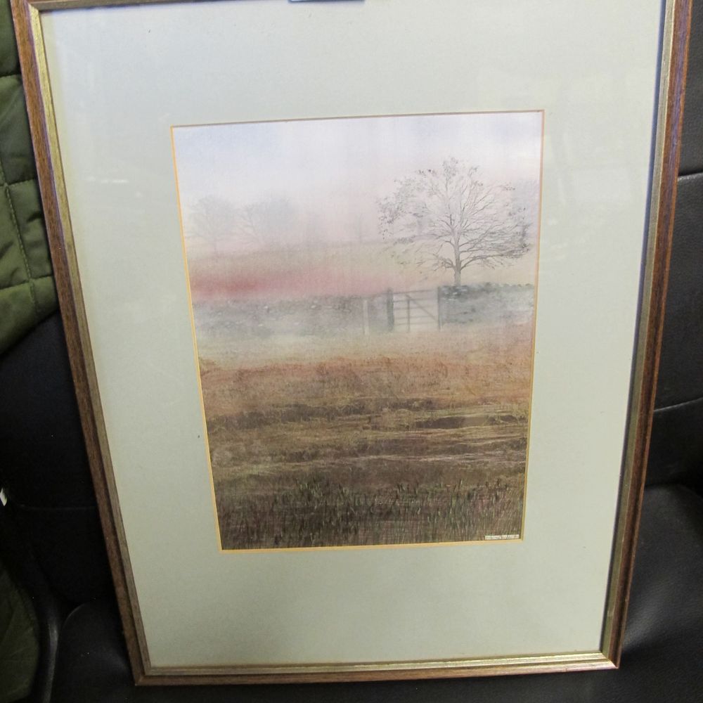 Lot 1392: 20th Century School, Misty Landscape with Tree and...