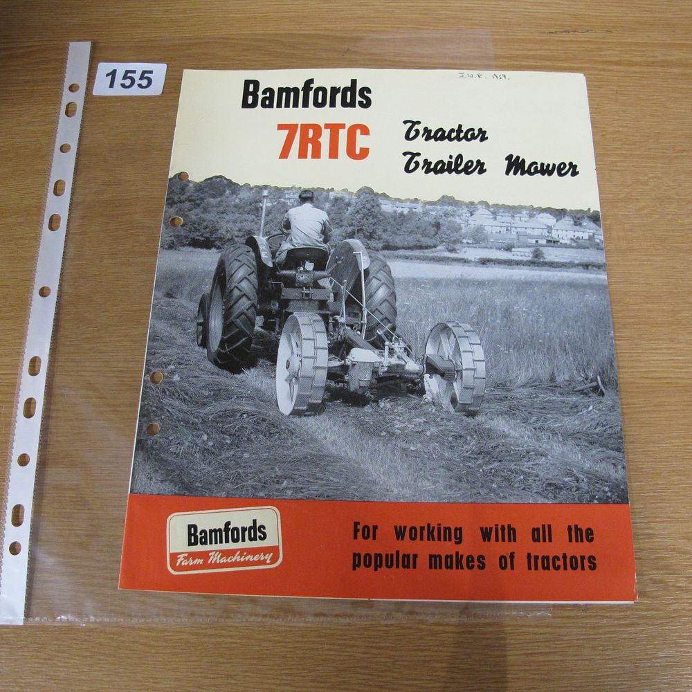 Lot 155: A Bamfords 7RTC Tractor Trailer Mower Sales Brochure