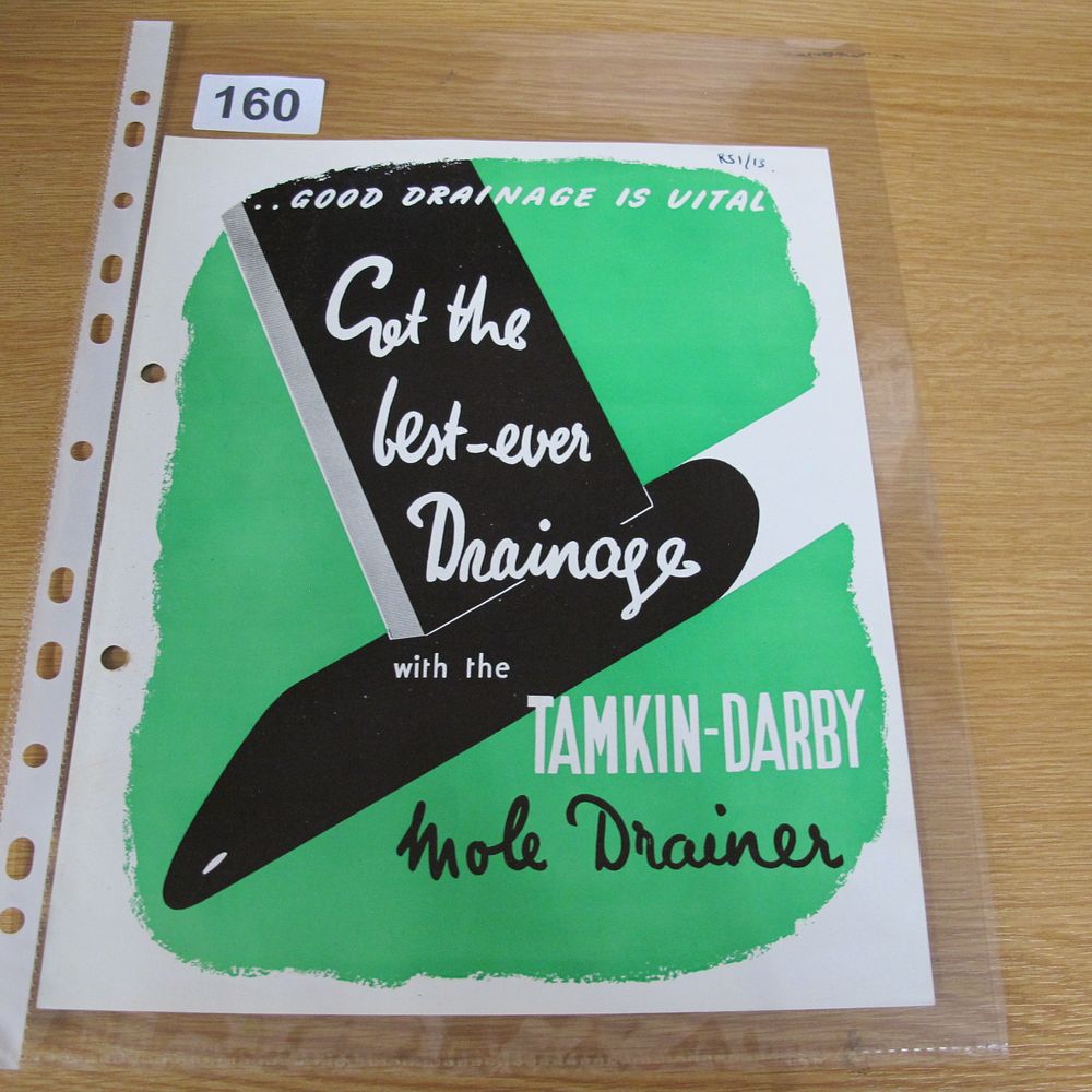 Lot 160: A mid-20th-century agricultural advertising flyer for the Tamkin-Darby...