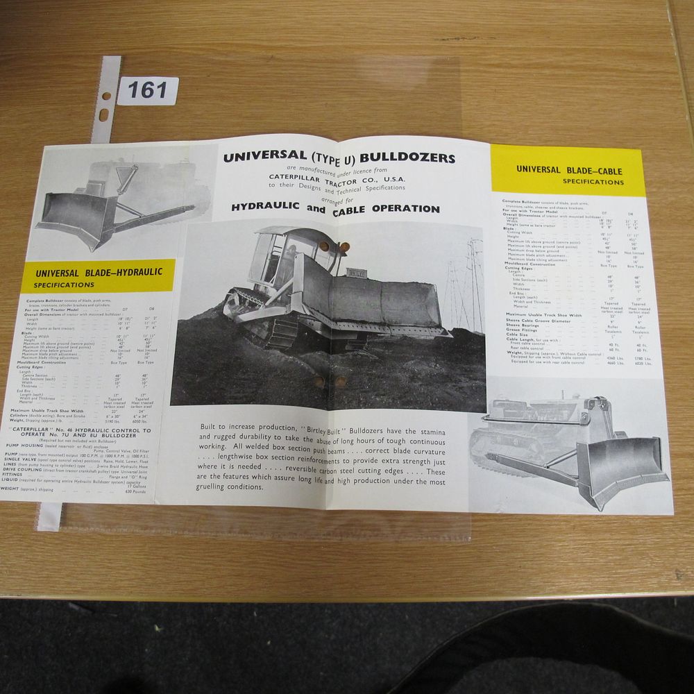 Lot 161: A Birtley Built Universal Type U Bulldozers Sales...