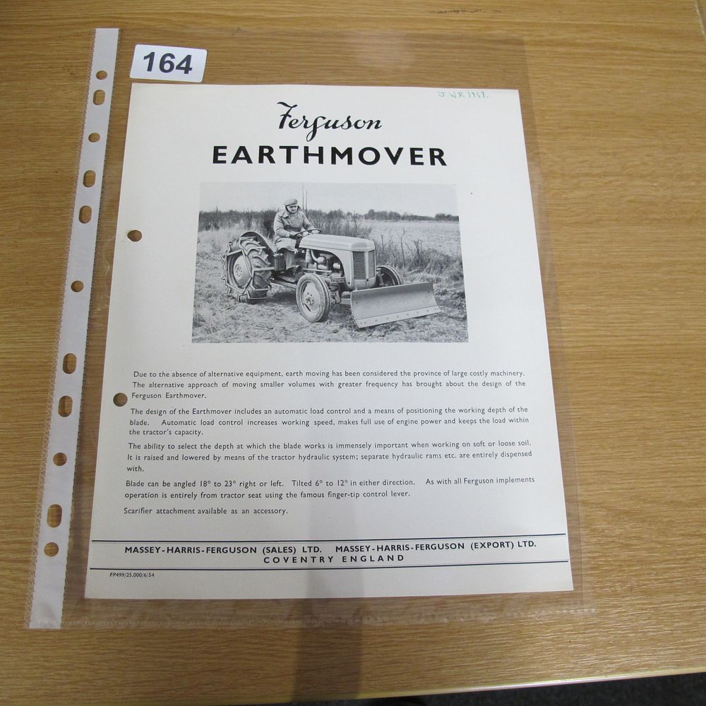 Lot 164: A Massey-Harris-Ferguson Earthmover Advertising Brochure