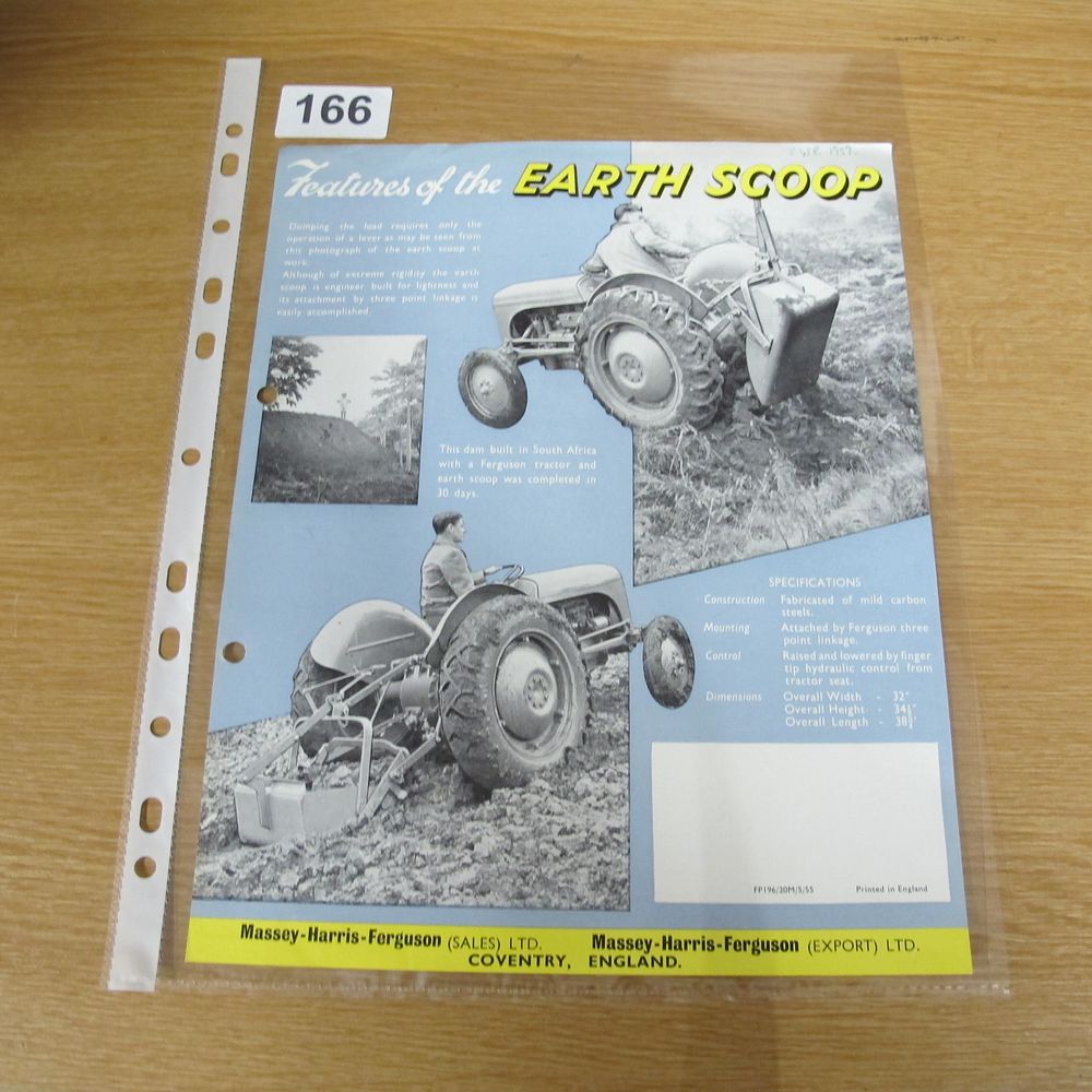 Lot 166: Massey-Harris-Ferguson Earth Scoop Advertising Brochure