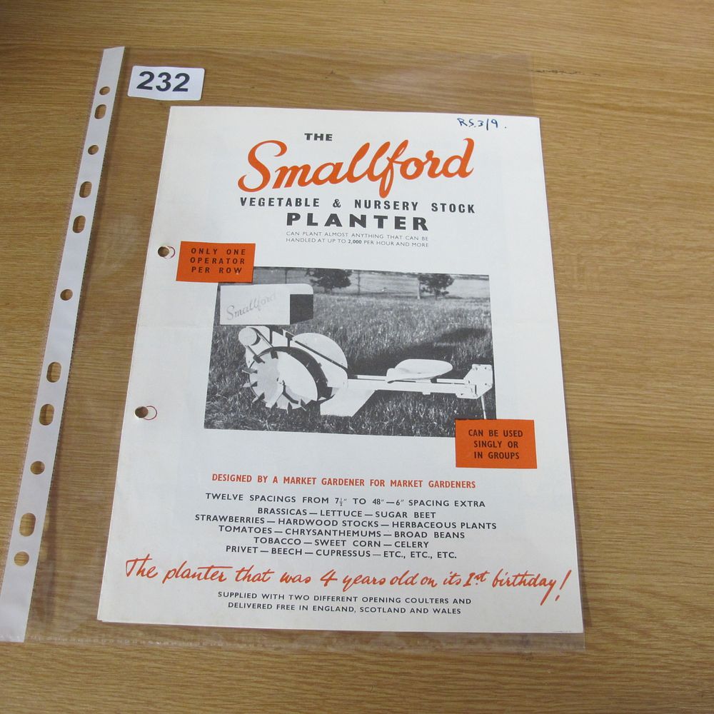 Lot 232: A Mid-20th Century Promotional Brochure for The Smallford...
