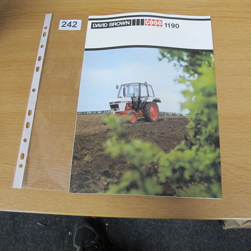 Lot 242: David Brown Case 1190 Tractor Sales Brochure