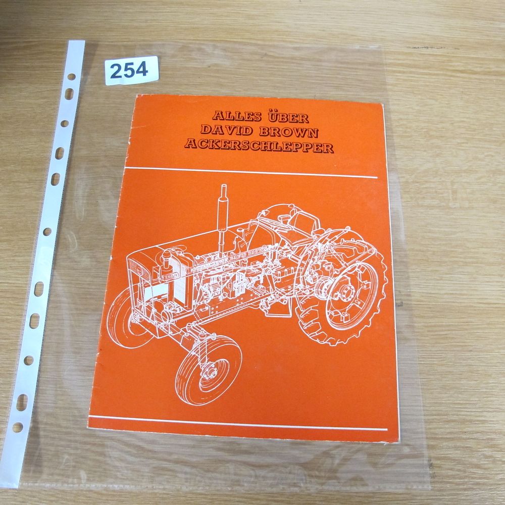 Lot 254: Vintage David Brown German Language Tractor Booklet