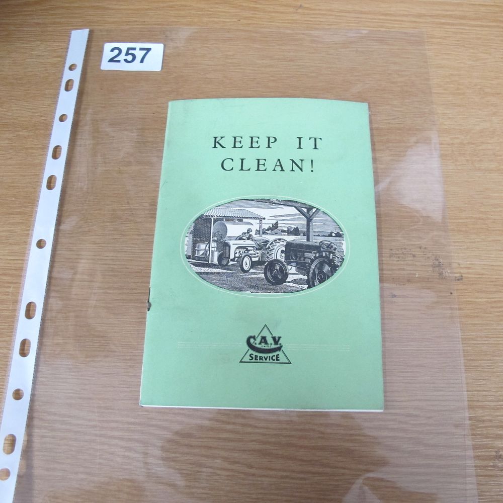Lot 257: A C.A.V. Limited Service Information Booklet Keep It...