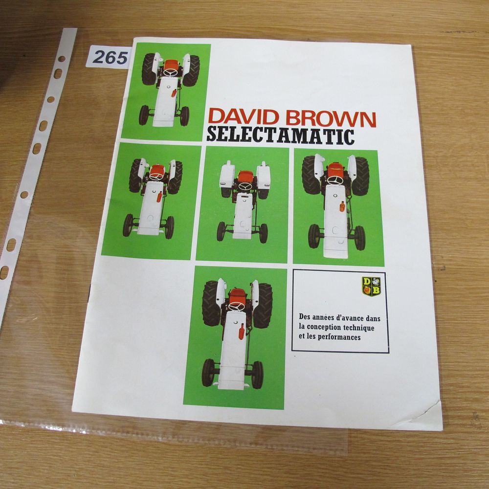 Lot 265: A French-Language David Brown Selectamatic Tractor Promotional Brochure