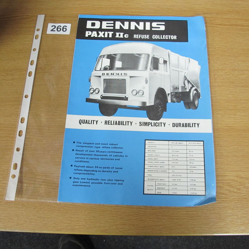 Lot 266: A Vintage Dennis Paxit IIc Refuse Collector Sales...