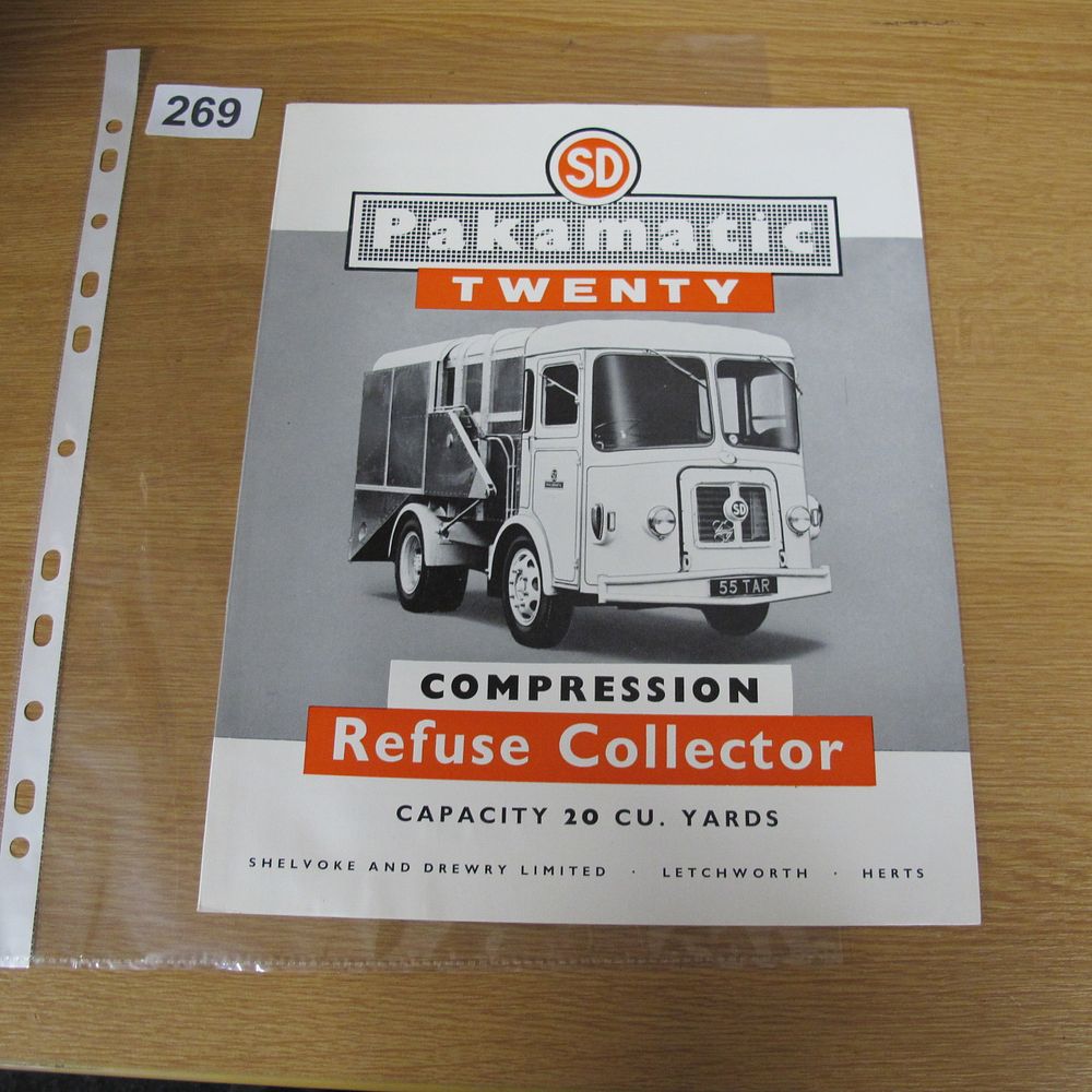 Lot 269: Shelvoke and Drewry Pakamatic Twenty Refuse Collector Sales...