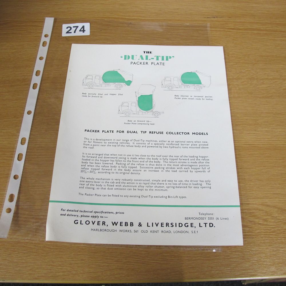 Lot 274: A Vintage Advertising Leaflet for The Dual-Tip Packer...