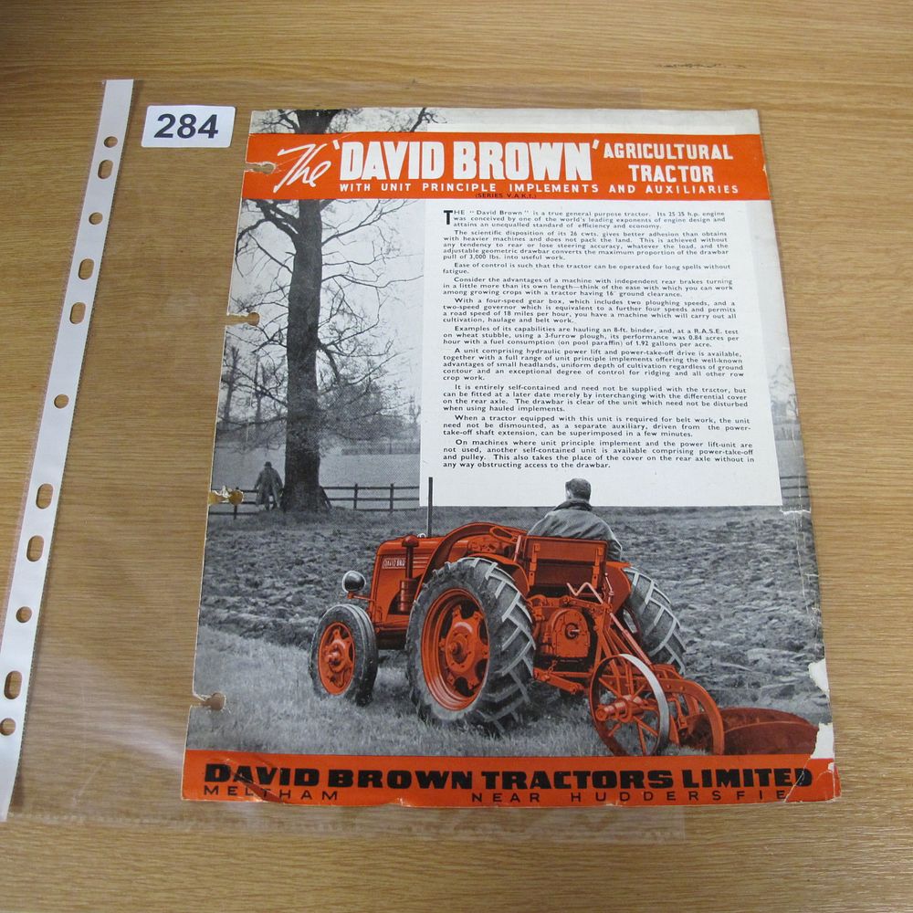 Lot 284: A Vintage David Brown Agricultural Tractor Series V.A.K.1...