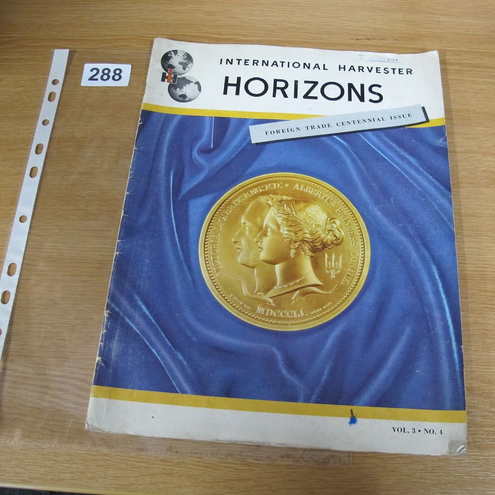Lot 288: International Harvester Horizons Foreign Trade Centennial Issue Volume...