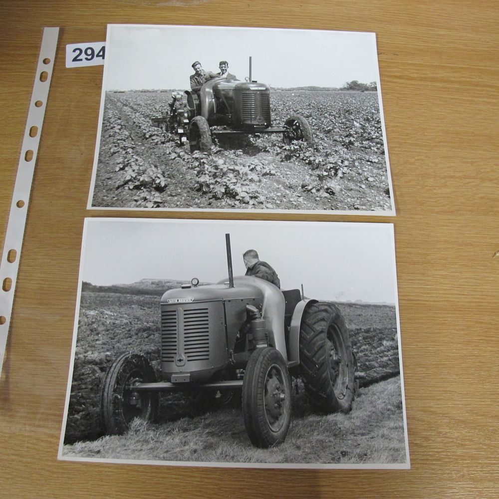 Lot 294: A Pair of Vintage David Brown Tractor Photographs