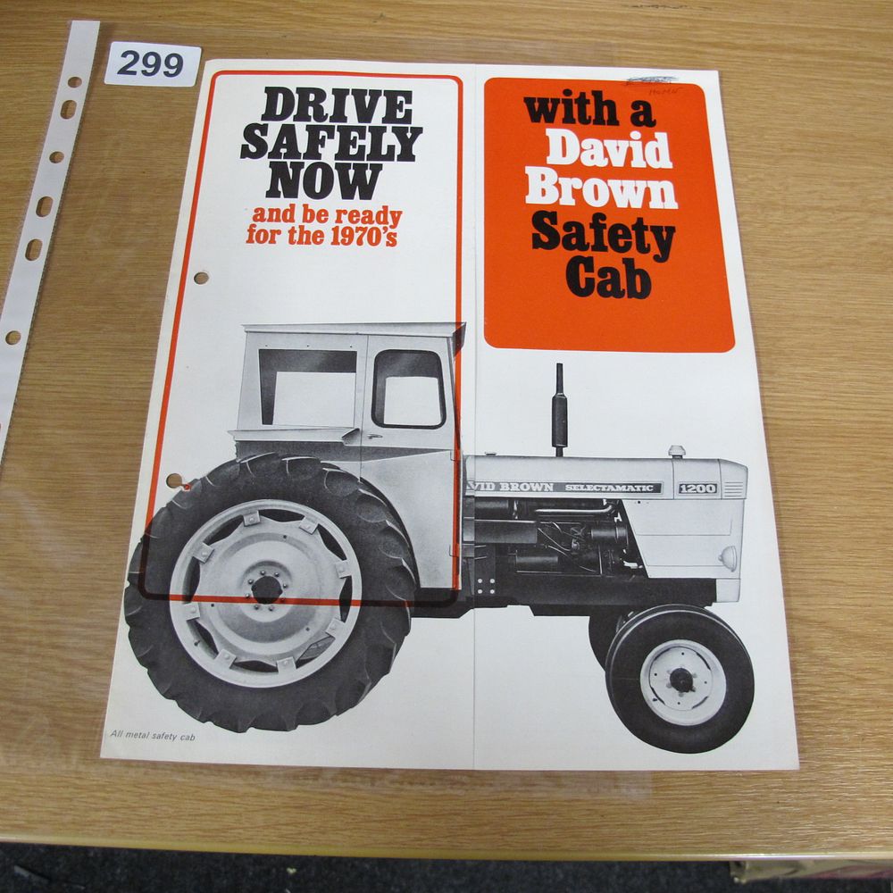 Lot 299: A Vintage David Brown Selectamatic 1200 Tractor Safety...