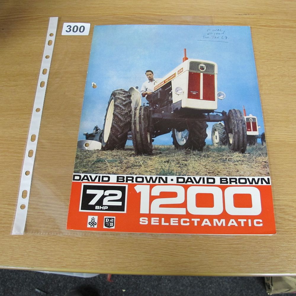 Lot 300: A David Brown 1200 Selectamatic Tractor Sales Brochure
