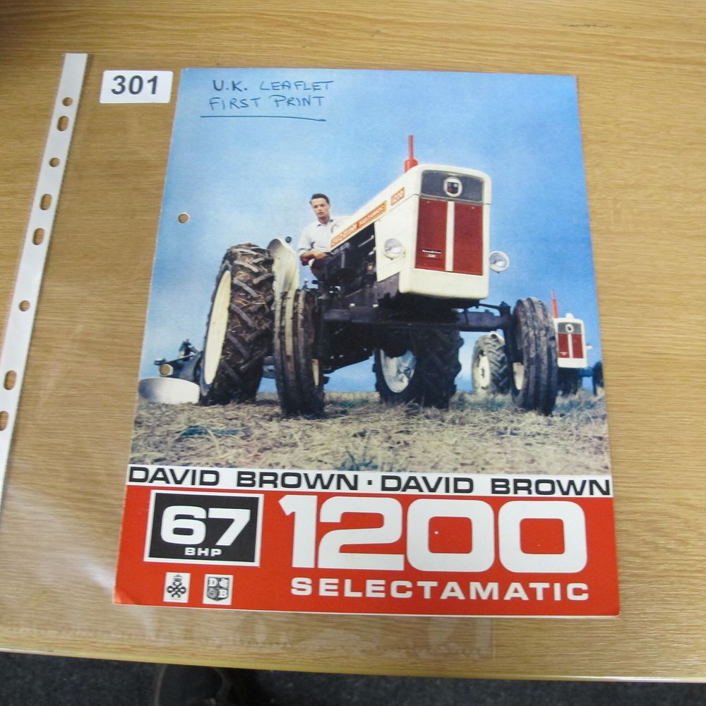Lot 301: A Vintage David Brown 1200 Selectamatic Tractor Sales...