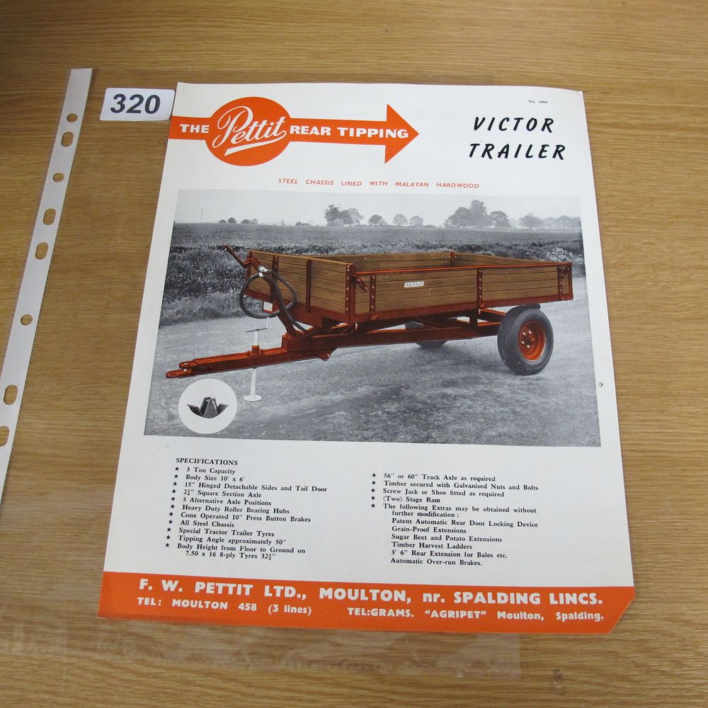 Lot 320: An original mid-20th-century sales brochure for the Pettit...