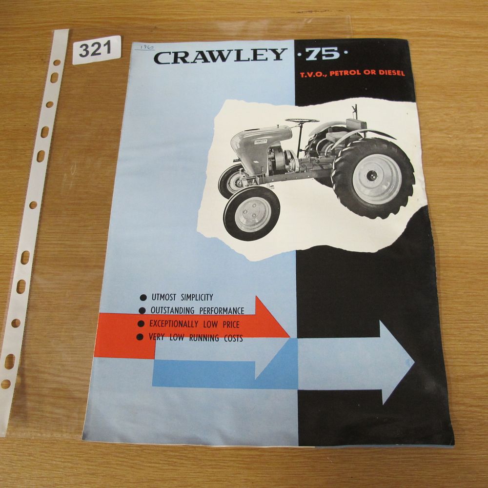 Lot 321: A Vintage Crawley 75 Tractor Sales Brochure