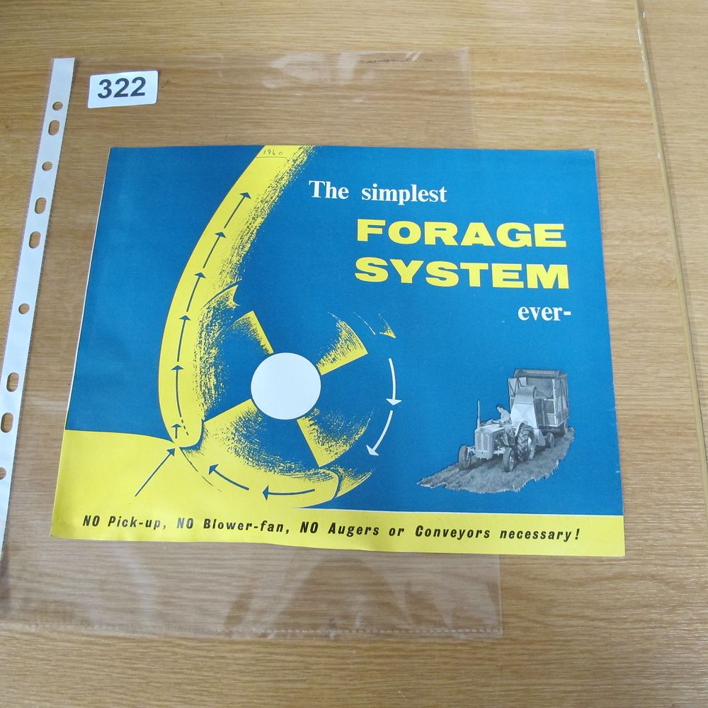 Lot 322: A Massey Ferguson Flail-Type Forager Sales Brochure, dated...