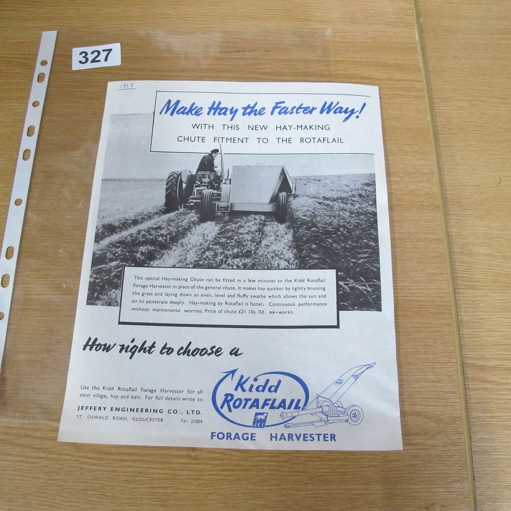 Lot 327: A 1959 Advertising Flyer for the Kidd Rotaflail...