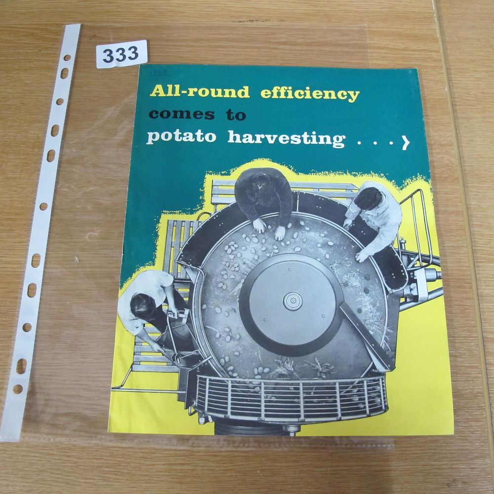 Lot 333: A Vintage Agricultural Potato Harvesting Promotional Brochure, 1959