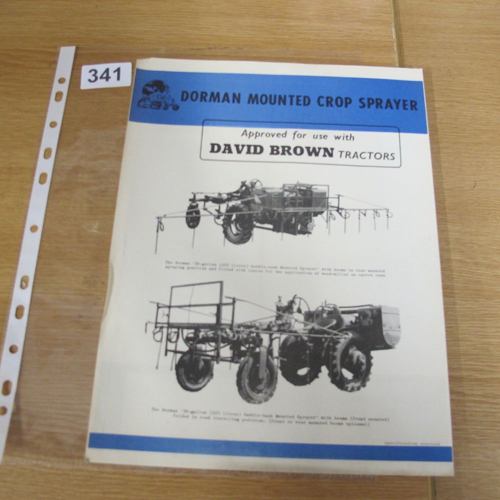 Lot 341: Dorman Mounted Crop Sprayer Advertising Brochure for David...