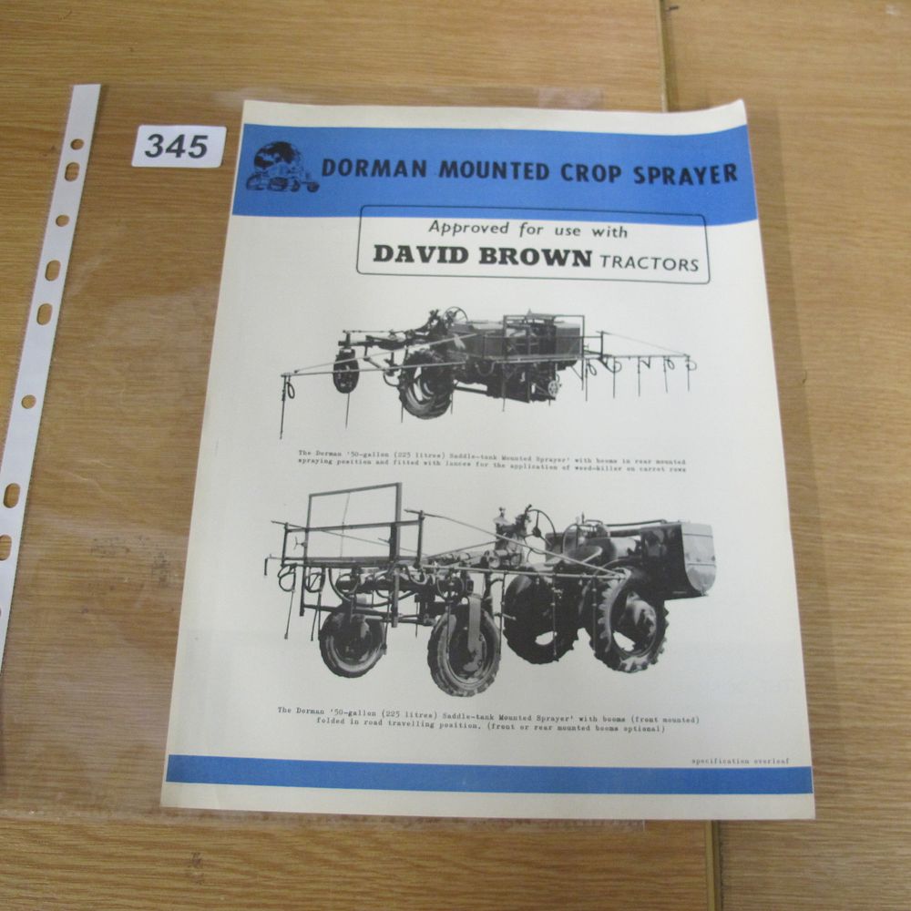 Lot 345: A Dorman Mounted Crop Sprayer Advertising Leaflet for...