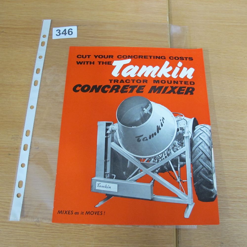 Lot 346: A Tamkin Tractor Mounted Concrete Mixer Vintage Advertising...