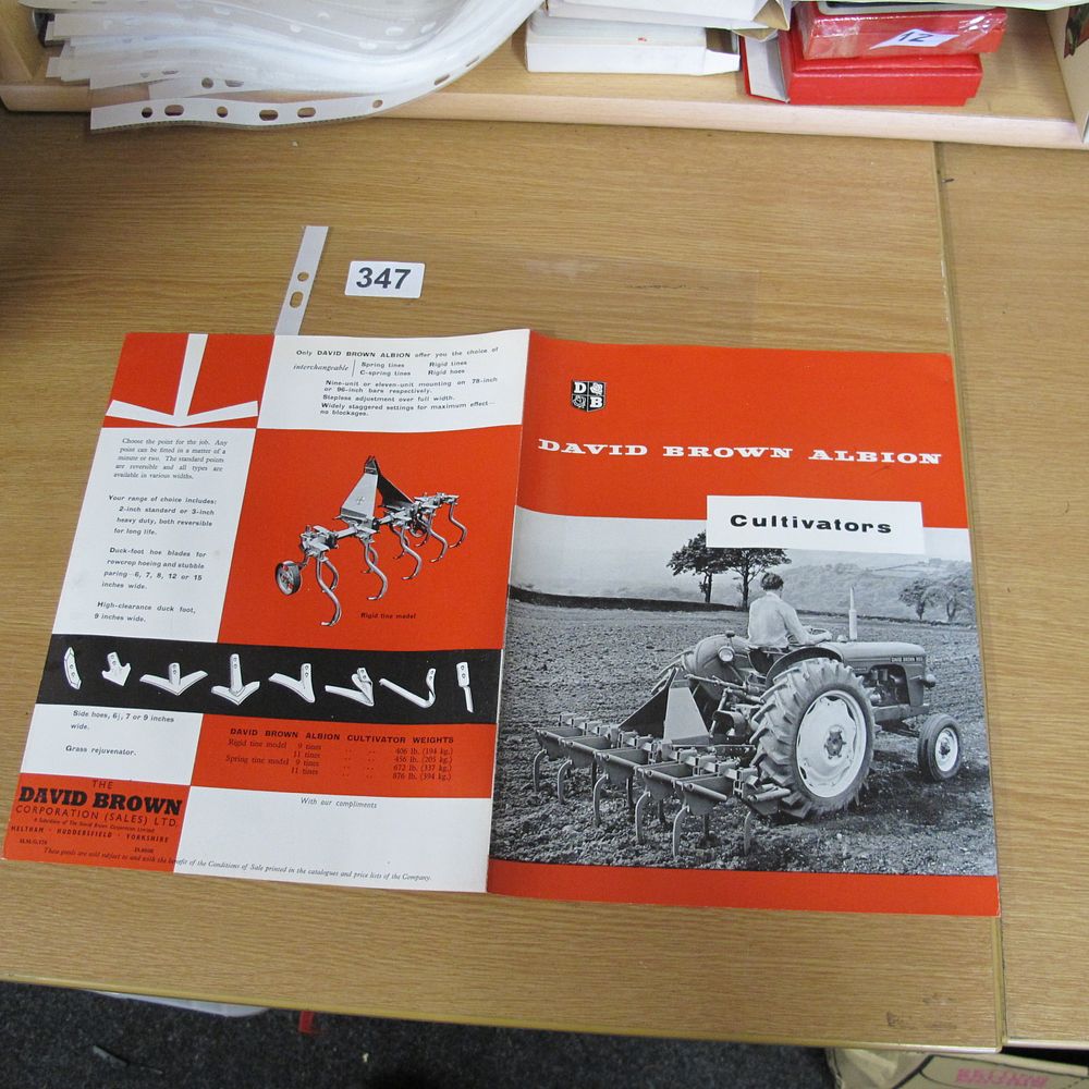 Lot 347: David Brown Albion Cultivators Vintage Sales Brochure